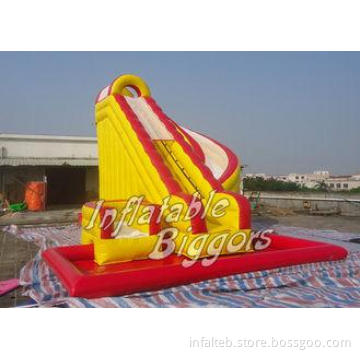 Durable PVC Inflatable Water Slide With Swimming Pool , Inf
